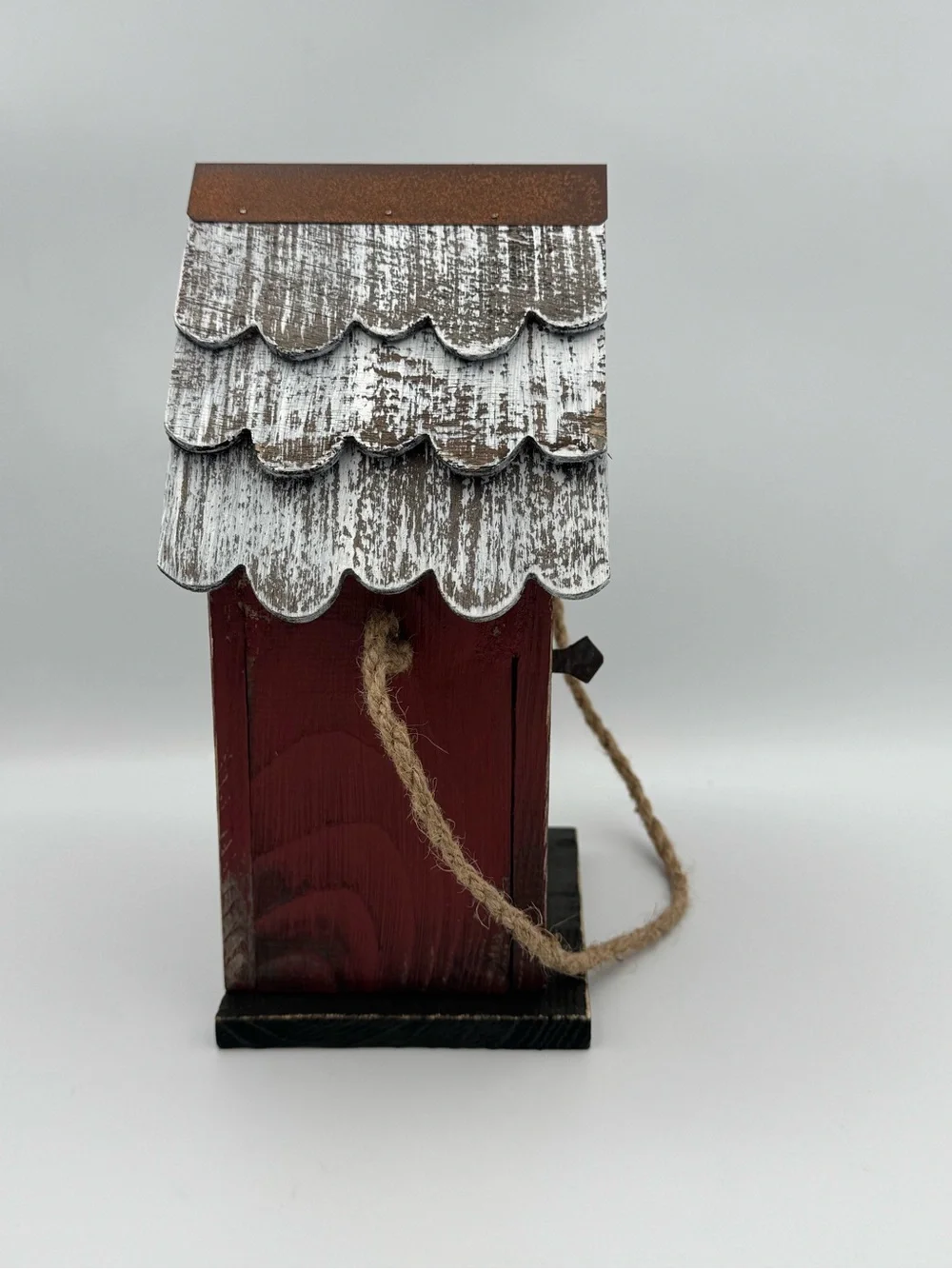 Tellon Collections Rustic Red Cross Wooden Hanging Birdhouse Farmhouse Decor‎